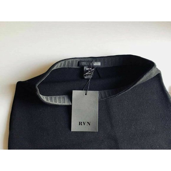 RVN Basic Flat Jacquard Slit Asymmetrical Skirt - Picture 5 of 8